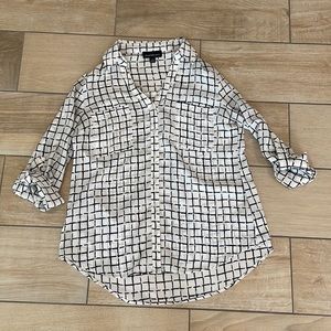 Fortune and Ivy black and white blouse